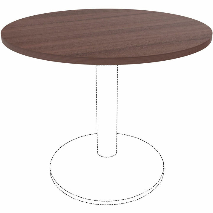 Image of Lorell Tabletop,f/LLR61641 Base,Laminate,36"Dia x 1"Thick,Espresso
