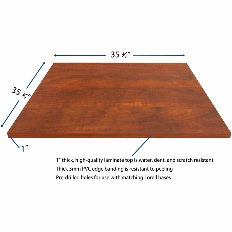 Image of Lorell Tabletop,f/LLR61641 Base,Laminate,36"x36"x1"Thick,Cherry