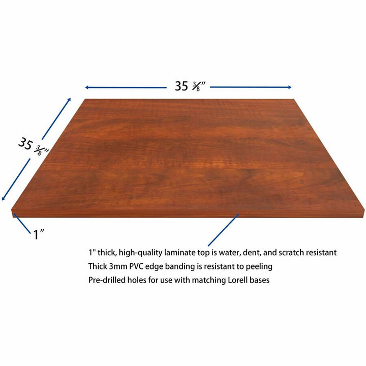 Image of Lorell Tabletop,f/LLR61641 Base,Laminate,36"x36"x1"Thick,Cherry