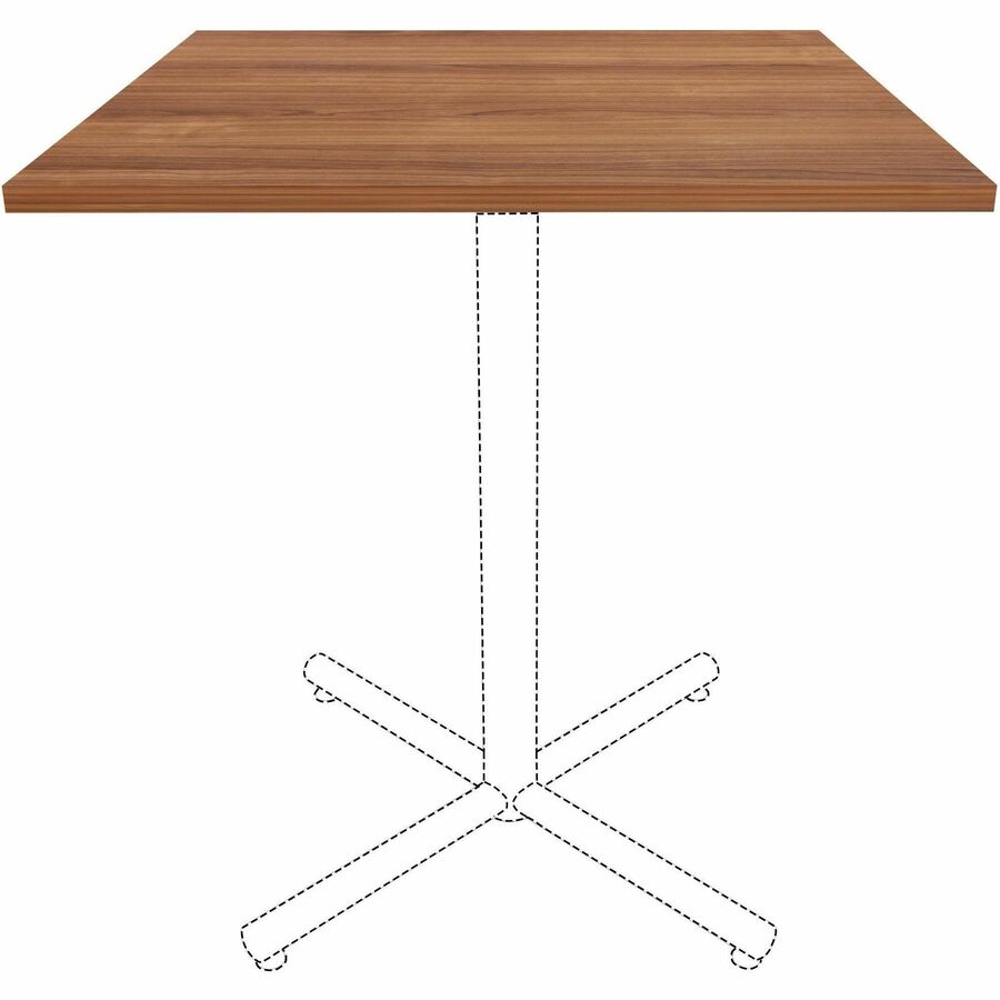 Image of Lorell Tabletop,f/LLR61641 Base,Laminate,36"x36"x1"Thick,Walnut