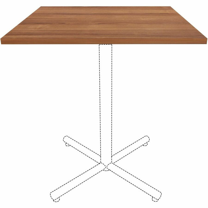 Image of Lorell Tabletop,f/LLR61641 Base,Laminate,36"x36"x1"Thick,Walnut