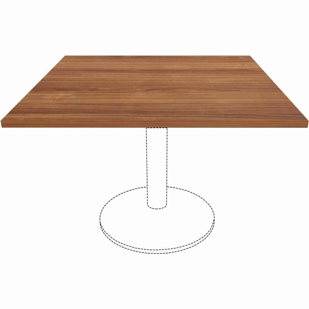 Image of Lorell Tabletop,f/LLR87241 Base,Laminate,42"x42"x1"Thick,Walnut