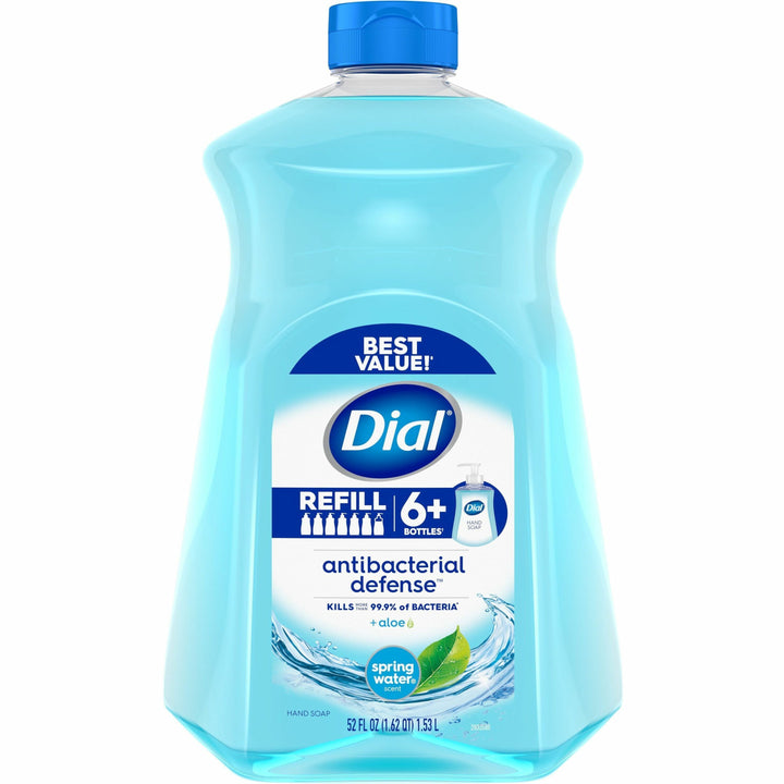 Image of Dial® Hand Soap,Antibacterial,Liquid,Spring Water,52oz,Blue