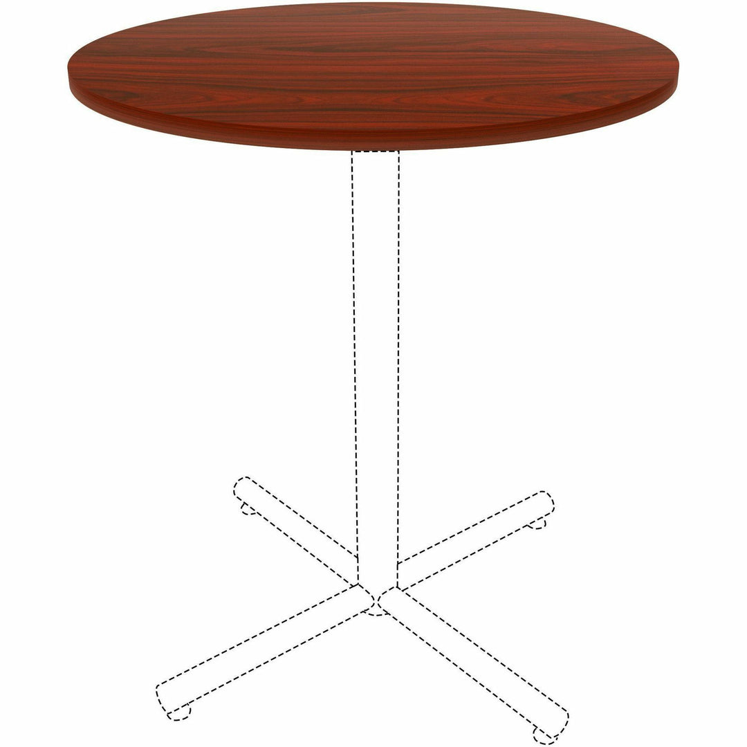 Image of Lorell Tabletop,f/LLR61641 Base,Laminate,36"Dia x 1"Thick,Mahogany