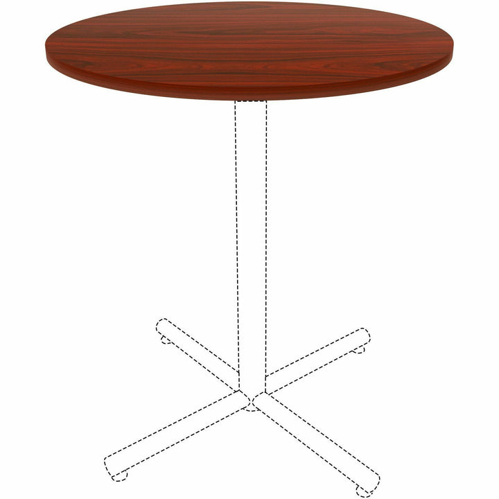 Image of Lorell Tabletop,f/LLR61641 Base,Laminate,36"Dia x 1"Thick,Mahogany