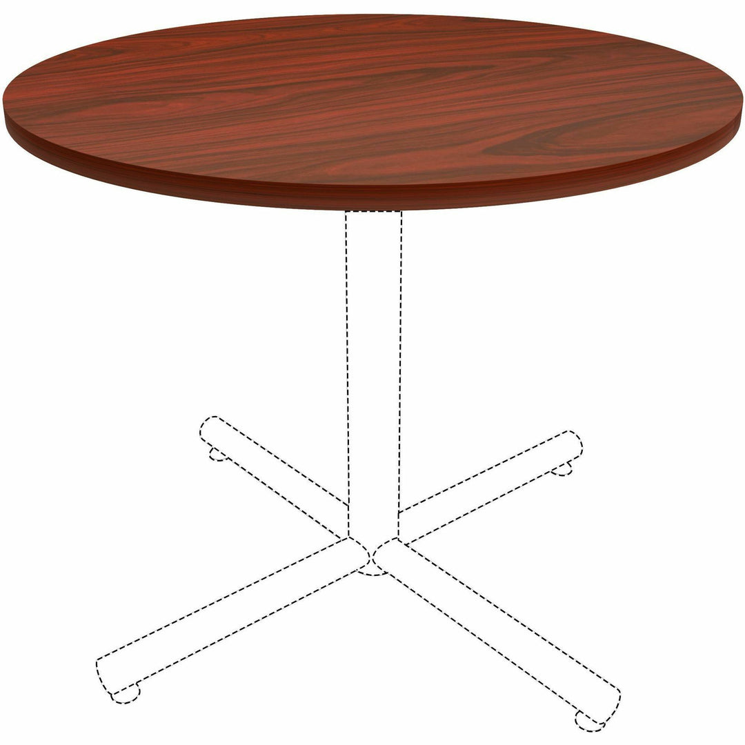 Image of Lorell Tabletop,f/LLR61641 Base,Laminate,36"Dia x 1"Thick,Mahogany