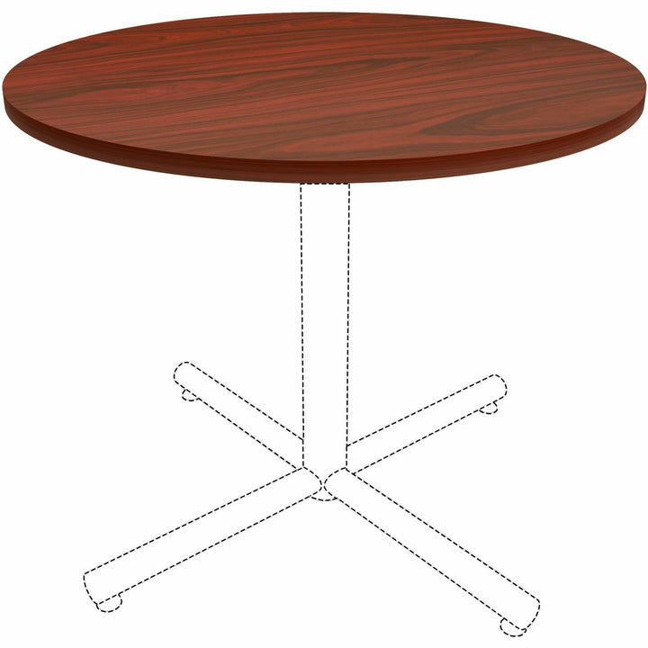 Image of Lorell Tabletop,f/LLR61641 Base,Laminate,36"Dia x 1"Thick,Mahogany