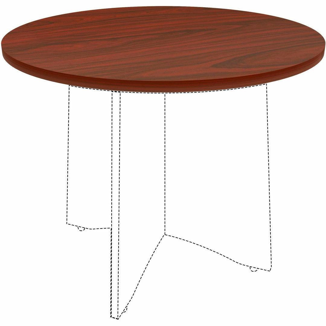 Image of Lorell Tabletop,f/LLR61641 Base,Laminate,36"Dia x 1"Thick,Mahogany