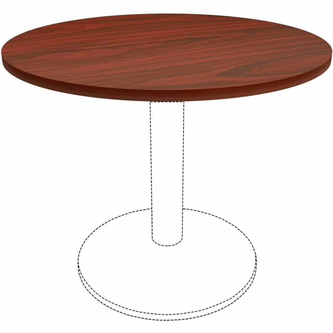Image of Lorell Tabletop,f/LLR61641 Base,Laminate,36"Dia x 1"Thick,Mahogany