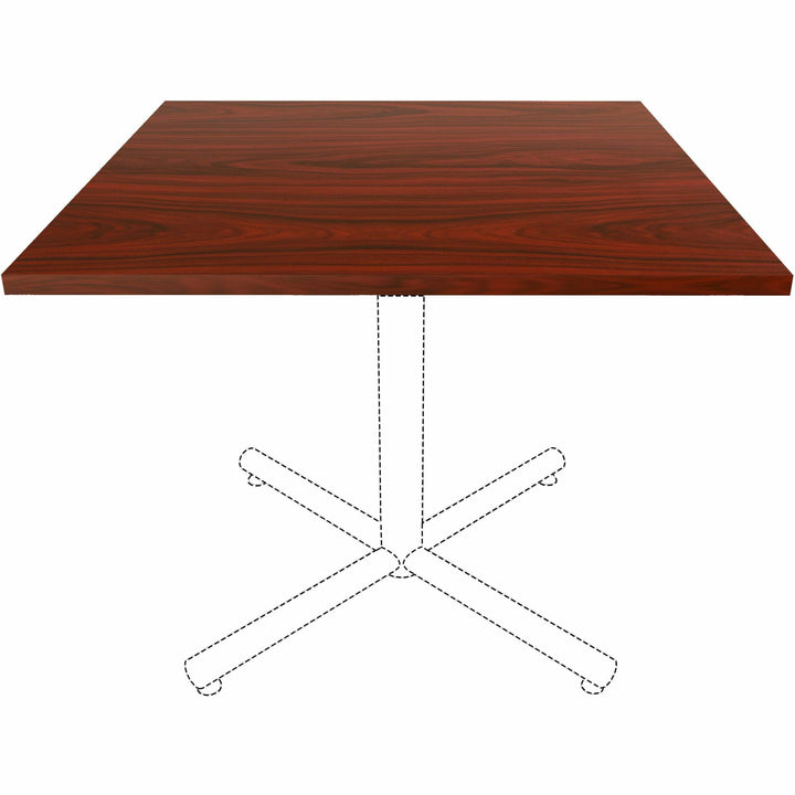 Image of Lorell Tabletop,f/LLR61641 Base,Laminate,36"x36"x1"Thick,Mahogany