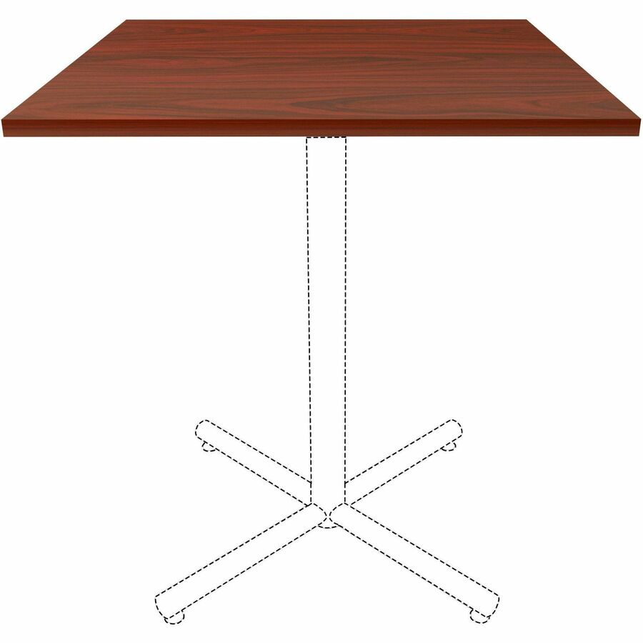 Image of Lorell Tabletop,f/LLR61641 Base,Laminate,36"x36"x1"Thick,Mahogany