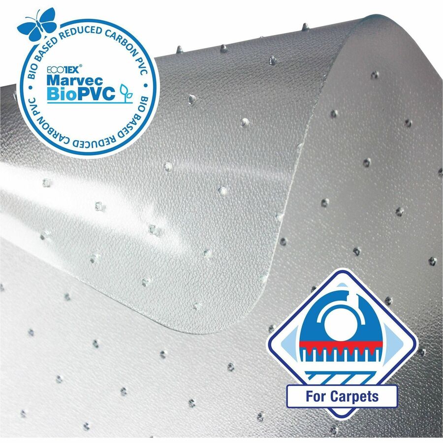 Image of Floortex® Chairmat,BioPVC,Ecotex,f/Carpet,36"x48",Clear