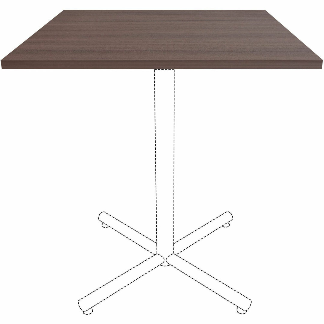 Image of Lorell Tabletop,f/LLR61641 Base,Laminate,36"x36"x1"Thick,Espresso