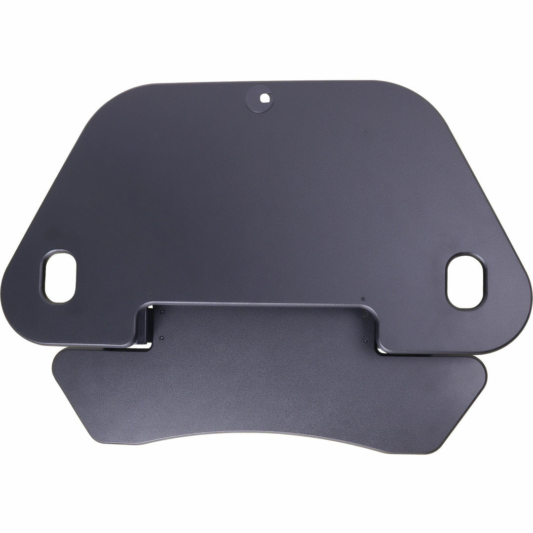 Image of Rocelco Desk Riser,Corner,4 AC Outlets,Grommet,45-1/2"x23-1/4",BK