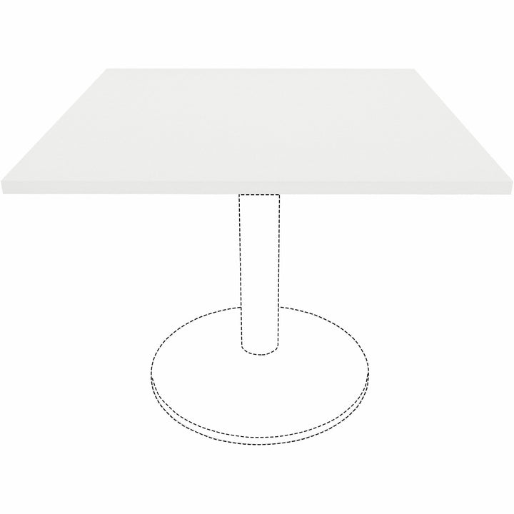 Image of Lorell Tabletop,f/LLR61641 Base,Laminate,36"x36"x1"Thick,White