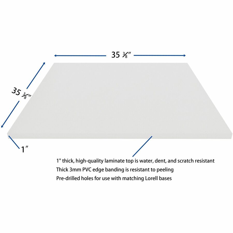 Image of Lorell Tabletop,f/LLR61641 Base,Laminate,36"x36"x1"Thick,White