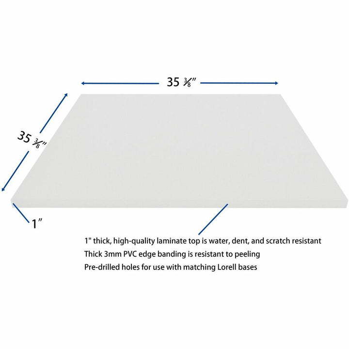 Image of Lorell Tabletop,f/LLR61641 Base,Laminate,36"x36"x1"Thick,White
