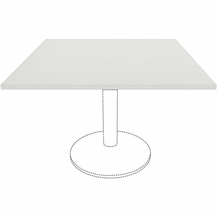 Image of Lorell Tabletop,f/LLR87241 Base,Laminate,42"x42"x1"Thick,White