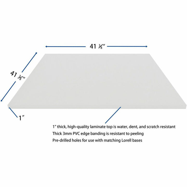 Image of Lorell Tabletop,f/LLR87241 Base,Laminate,42"x42"x1"Thick,White