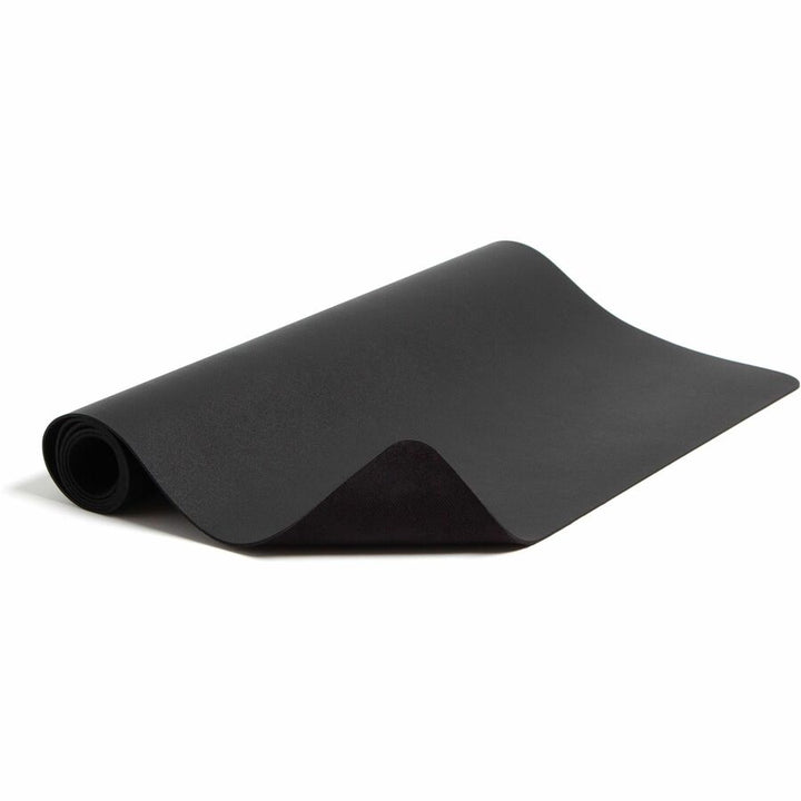 Image of Smead 64828 Waterproof Desk Pad, Rectangular, 17" W x 36" Depth, Faux Suede Backing, Vegan Leather, Charcoal, 1 Each