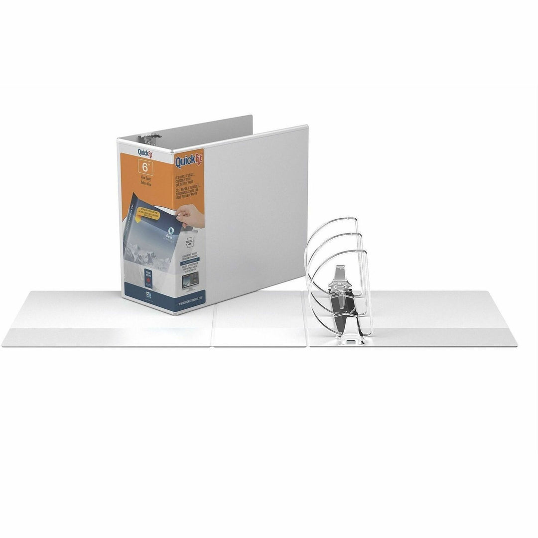 Image of Stride View Binder,Quick Fit,D-Ring,6",11-1/4"x11-3/4",White