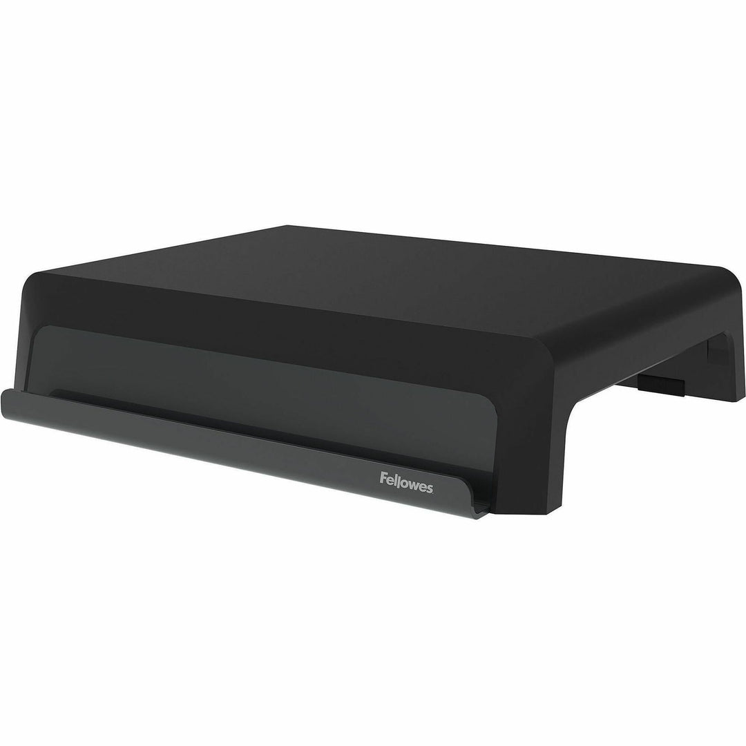 Image of Fellowes® Breyta Monitor Stand, 13.94" x 11.97" x 3.25" to 6", Black, Supports 33 lbs