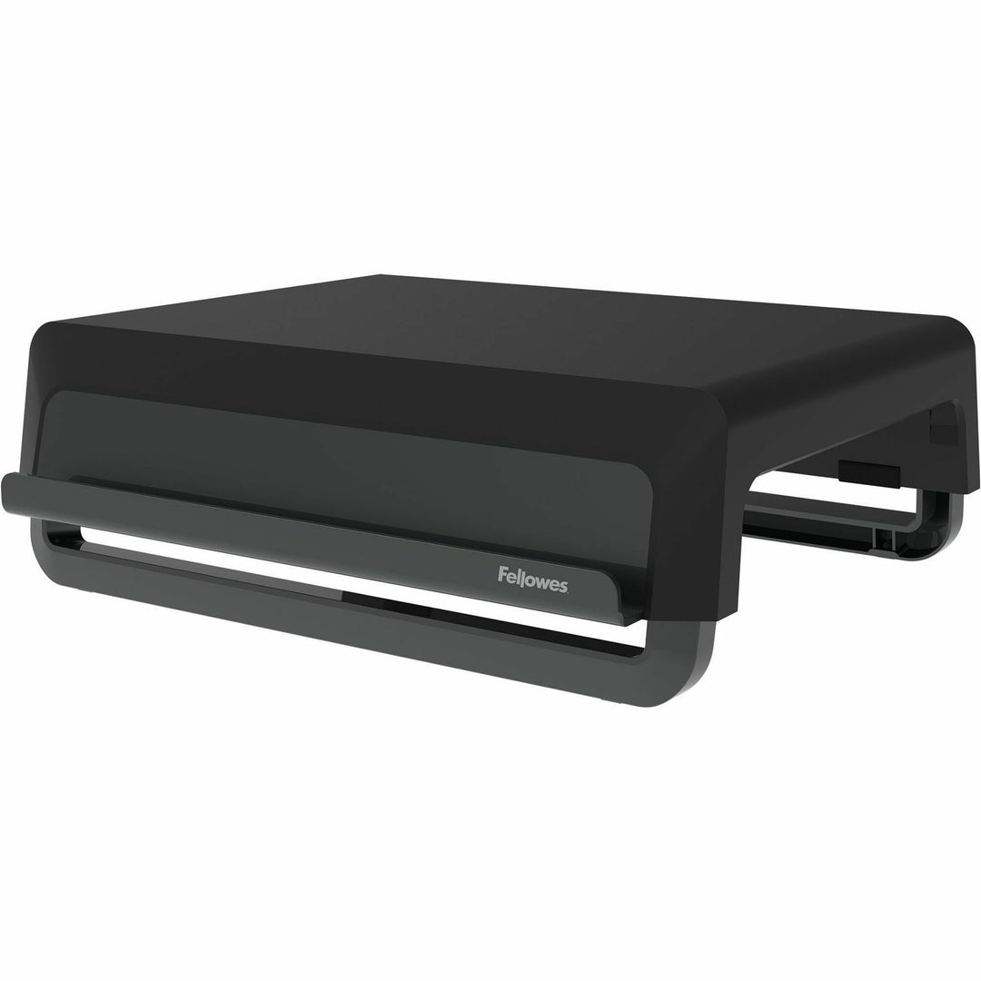 Image of Fellowes® Breyta Monitor Stand, 13.94" x 11.97" x 3.25" to 6", Black, Supports 33 lbs