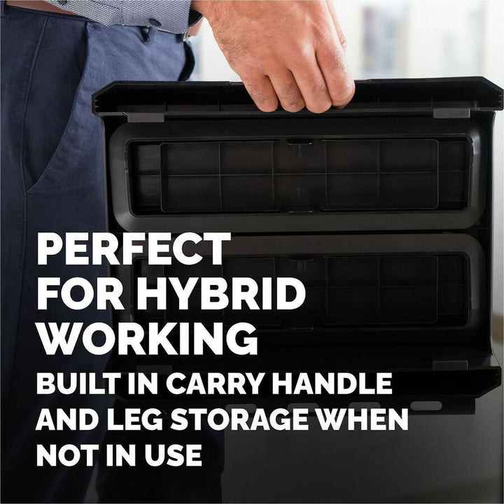 Image of Fellowes® Breyta Monitor Stand, 13.94" x 11.97" x 3.25" to 6", Black, Supports 33 lbs