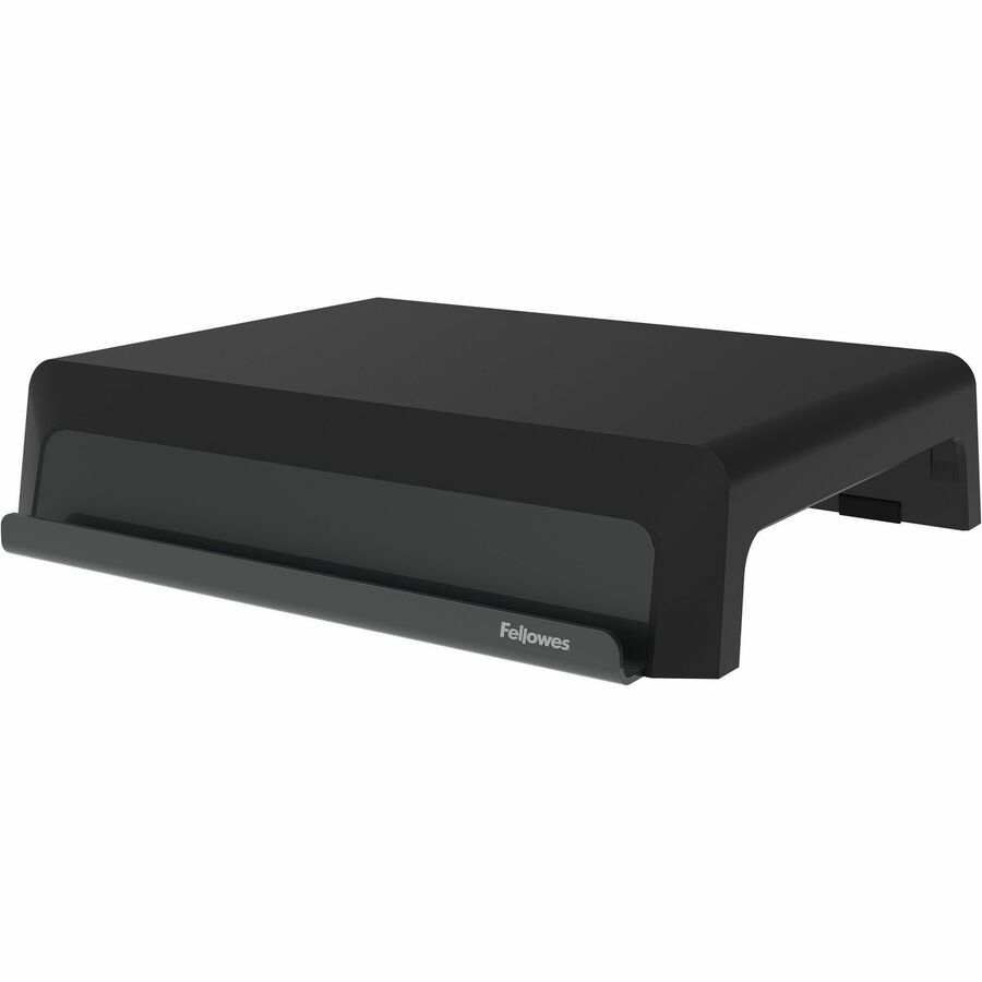 Image of Fellowes® Breyta Monitor Stand, 13.94" x 11.97" x 3.25" to 6", Black, Supports 33 lbs