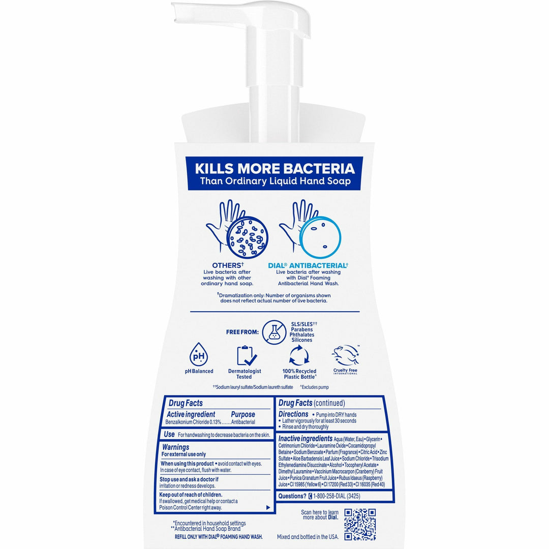 Image of Dial® Handwash,Foam,Pump Bottle,10oz,Power Berries,8/CT,RD