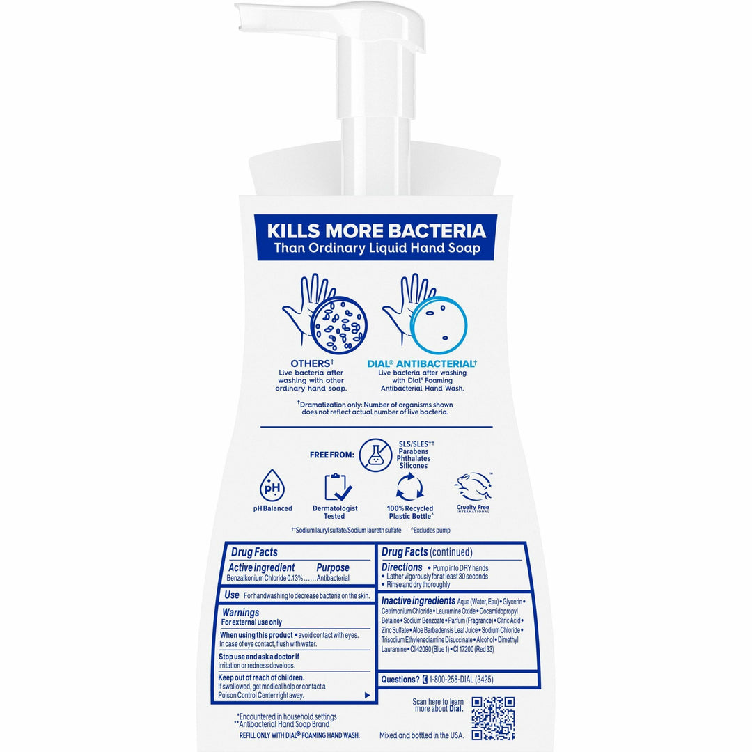 Image of Dial® Hand Soap,Foaming,Antibacterial,10oz,8/CT,Coconut Water