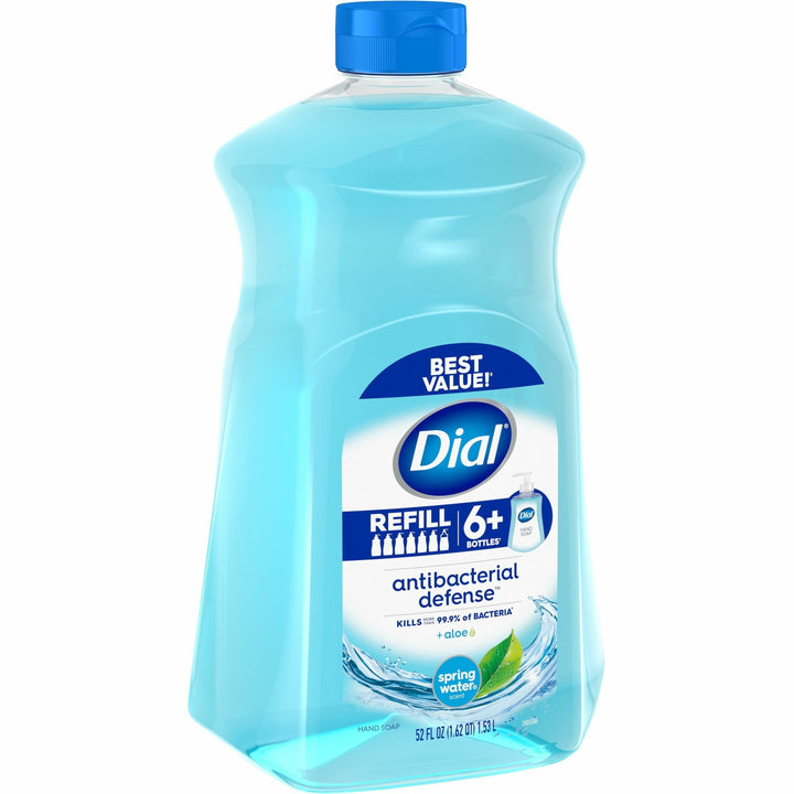 Image of Dial® Hand Soap,Antibacterial,Liquid,Spring Water,52oz,3/CT,Blue