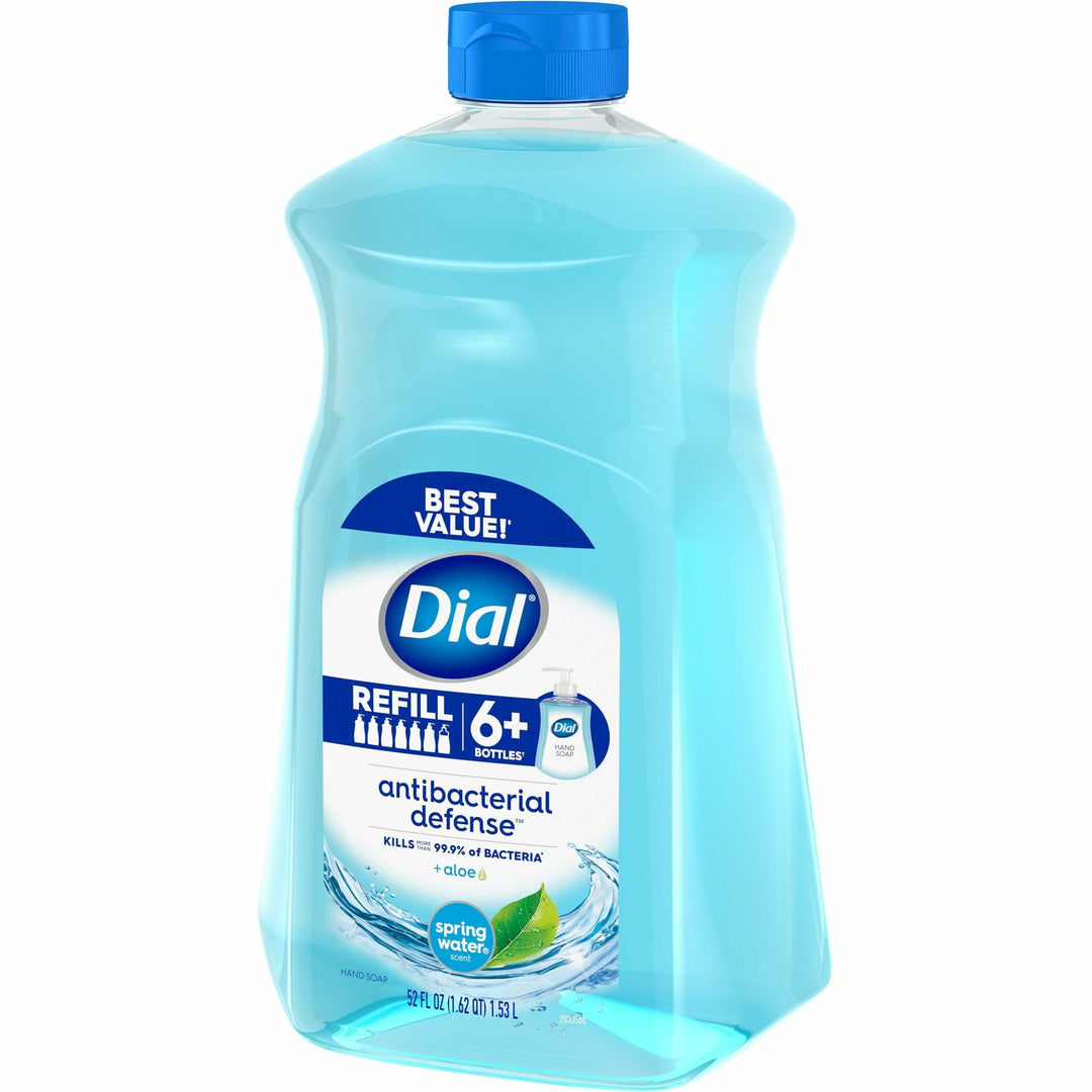 Image of Dial® Hand Soap,Antibacterial,Liquid,Spring Water,52oz,3/CT,Blue