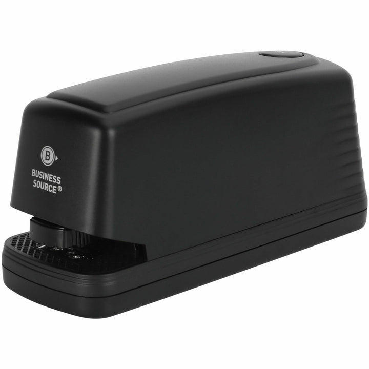 Image of Business Source 65662 Electric Stapler, Staples Upto 25 Sheet, Holds Upto 210 Staple, Full Strip, Black, 1 Each