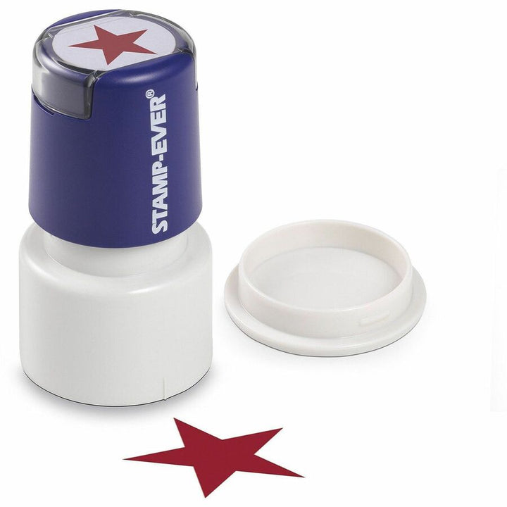 Image of Trodat® Stamp,Round,Pre-Inked,"Star",3/4" Dia,Red