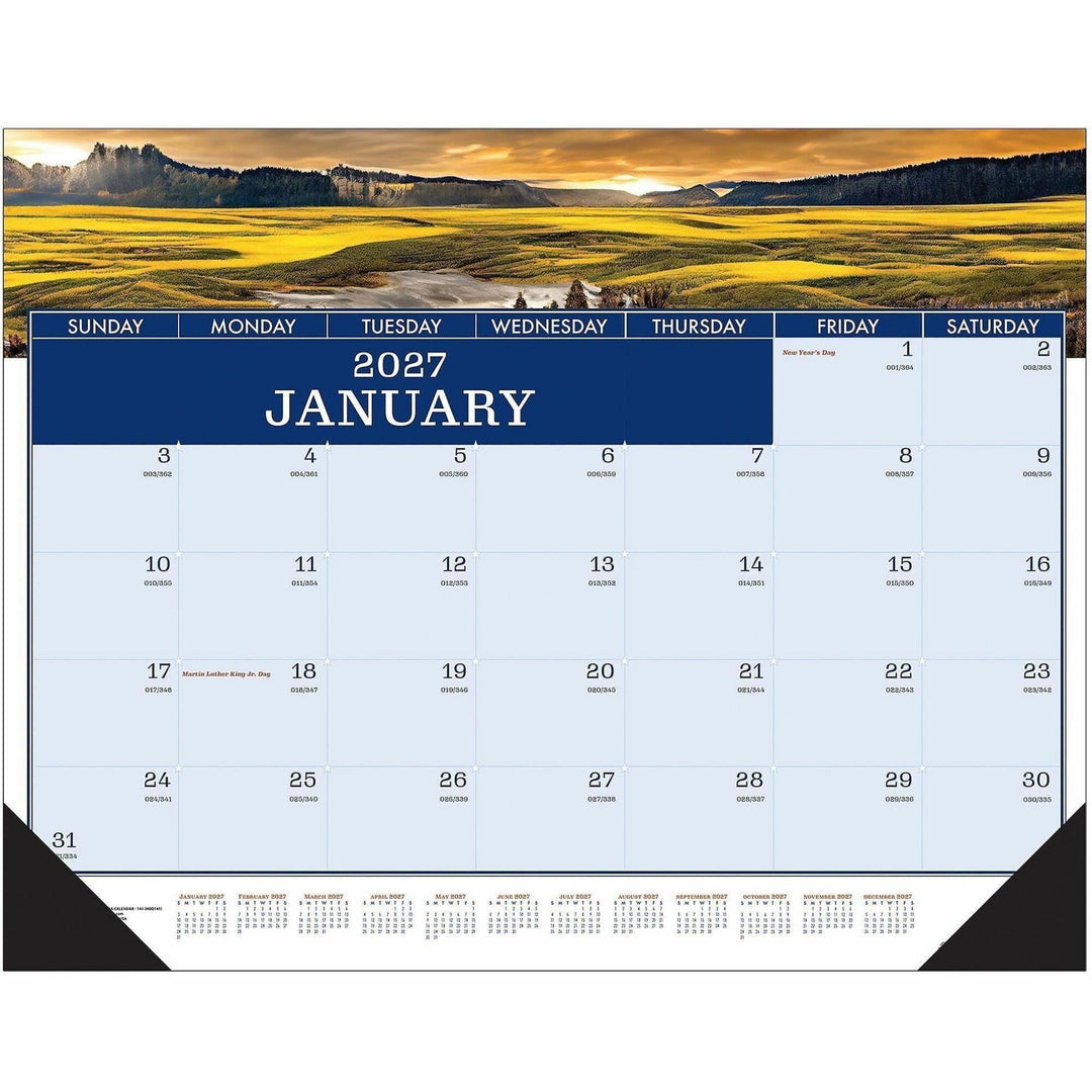 Image of House of Doolittle 141 Recycled Americana Monthly Desk Pad