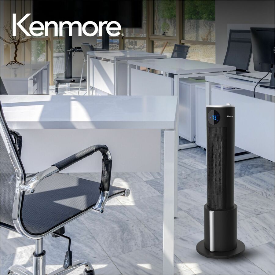 Image of ESM Heater,w/Humidifier,Tower,3 Speeds,Remote,29"H,BK