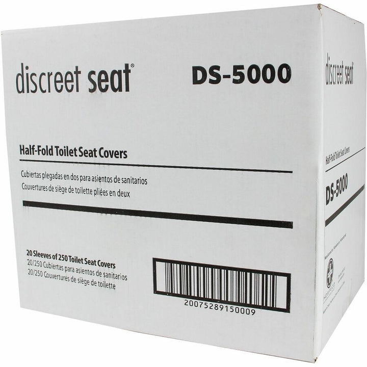 Image of Hospeco DS5000 Discreet TSC Half-Fld 20 250 S, Half-fold, For Public Toilet, White, Fiber, 250/Pack, 20 / Carton