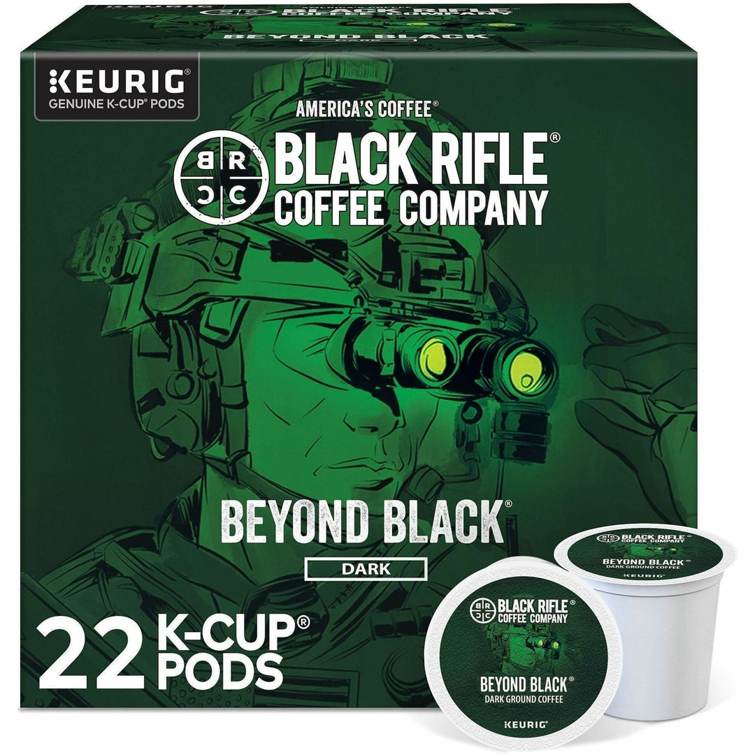 Image of Black Rifle 0499 Beyond Black K-Cups, Compatible with Keurig Brewer, Dark, 22 K-Cup, K-Cup, Pod, Beyond Black, Kosher, 4 / Carton