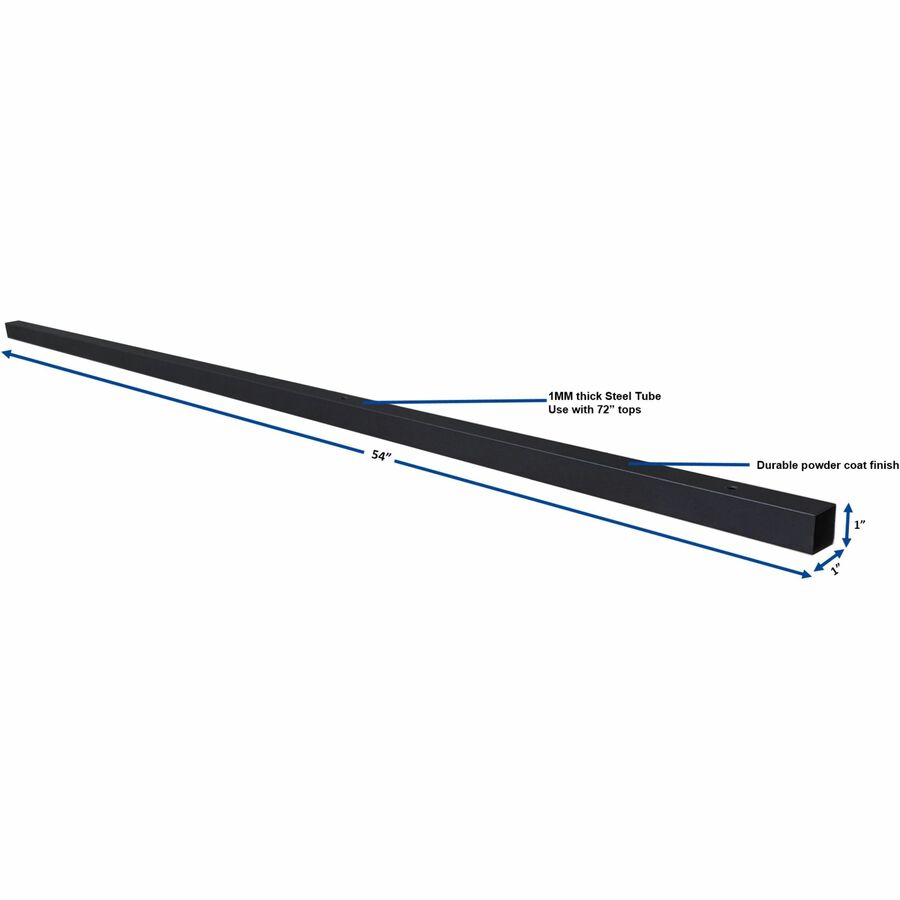 Image of Lorell Stiffener Bar,f72" Top,54"x1"x1",Black