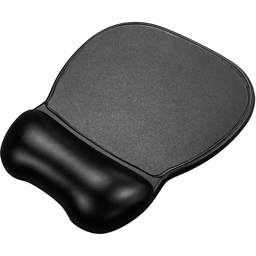 Image of Compucessory Wrist Rest/Mousepad,Gel,PU Leather,9-1/2"x8-1/2"x1",Black