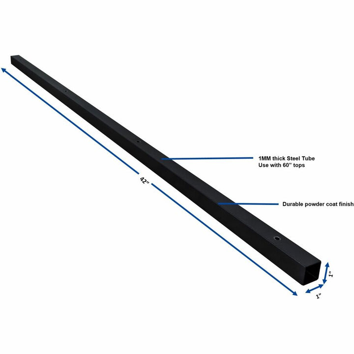 Image of Lorell Stiffener Bar,f60" Top,42"x1"x1",Black