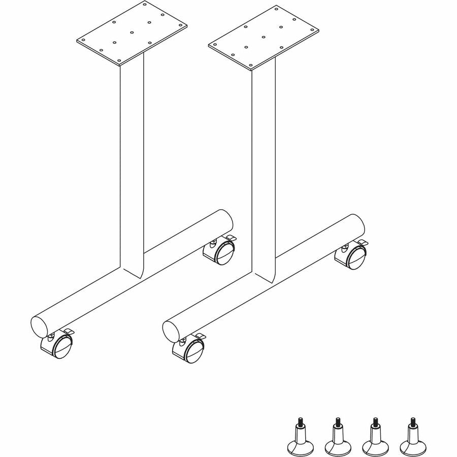 Image of Lorell Base,T-Leg,f/Invent Table,5"x22"x28.5",Black