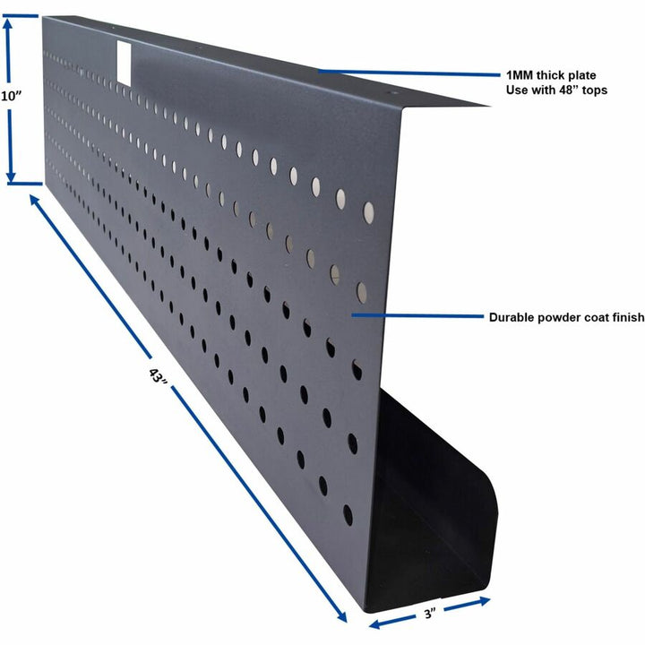 Image of Lorell Modesty Panel,f/48"Top,42"x3"x10",Black