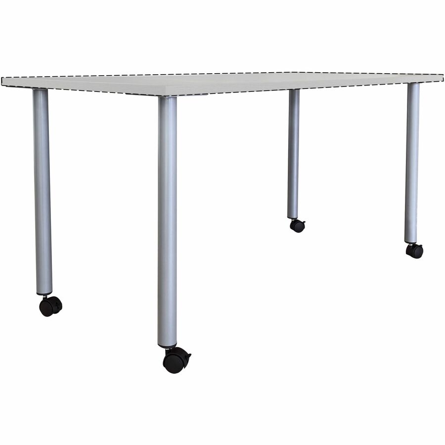 Image of Lorell Base,Post-Leg,f/Invent Table,5.88"x5.88"x28.5",Silver