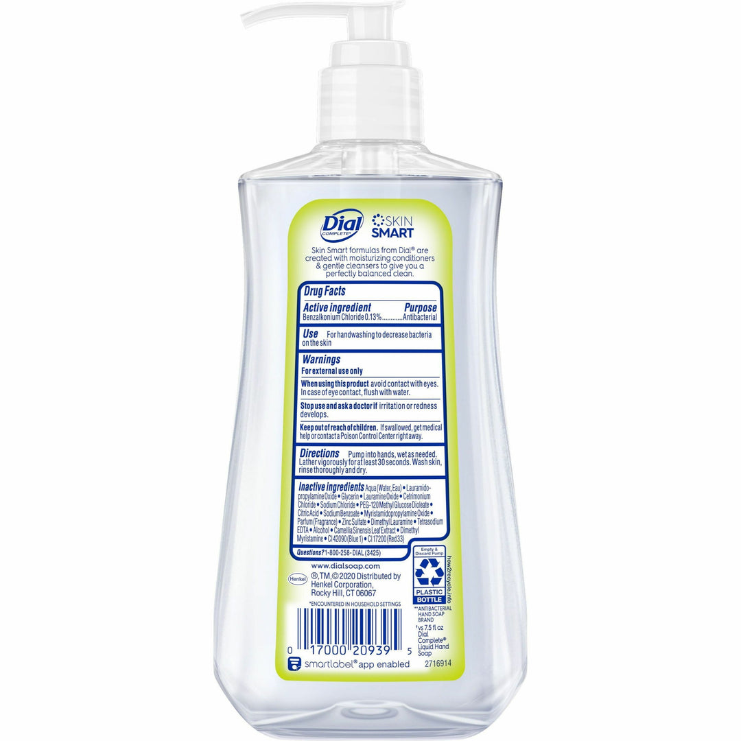 Image of Dial® Hand Soap, w/Moisturizer, Pump, White Tea, 11 oz, 12/CT, CL