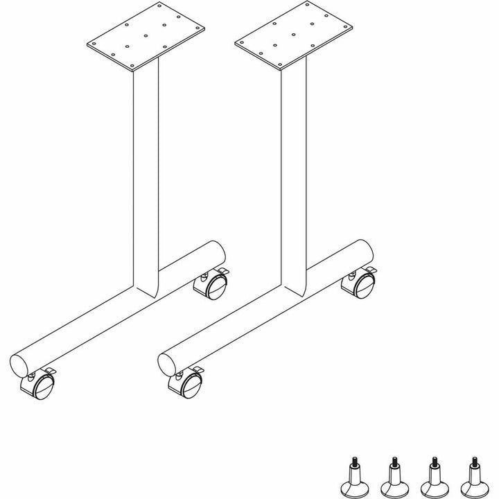 Image of Lorell Base,C-Leg,f/Invent Table,5"x22"x28.5",Silver