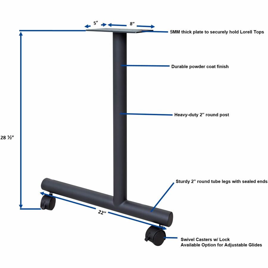 Image of Lorell Base,C-Leg,f/Invent Table,5"x22"x28.5",Black