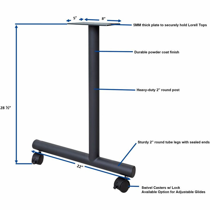 Image of Lorell Base,C-Leg,f/Invent Table,5"x22"x28.5",Black