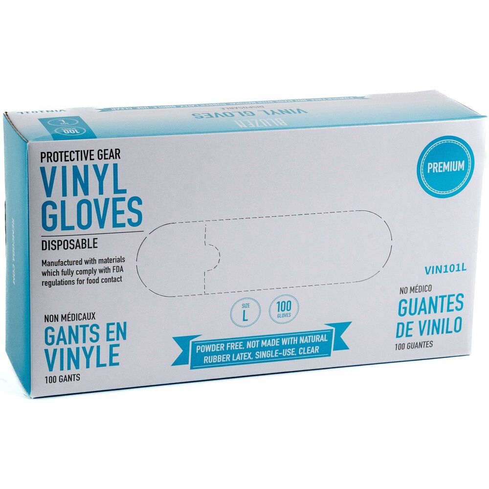 Image of Remcoda, LLC Gloves,Disposable,Vinyl,Large,100/BX,10/CT,CL